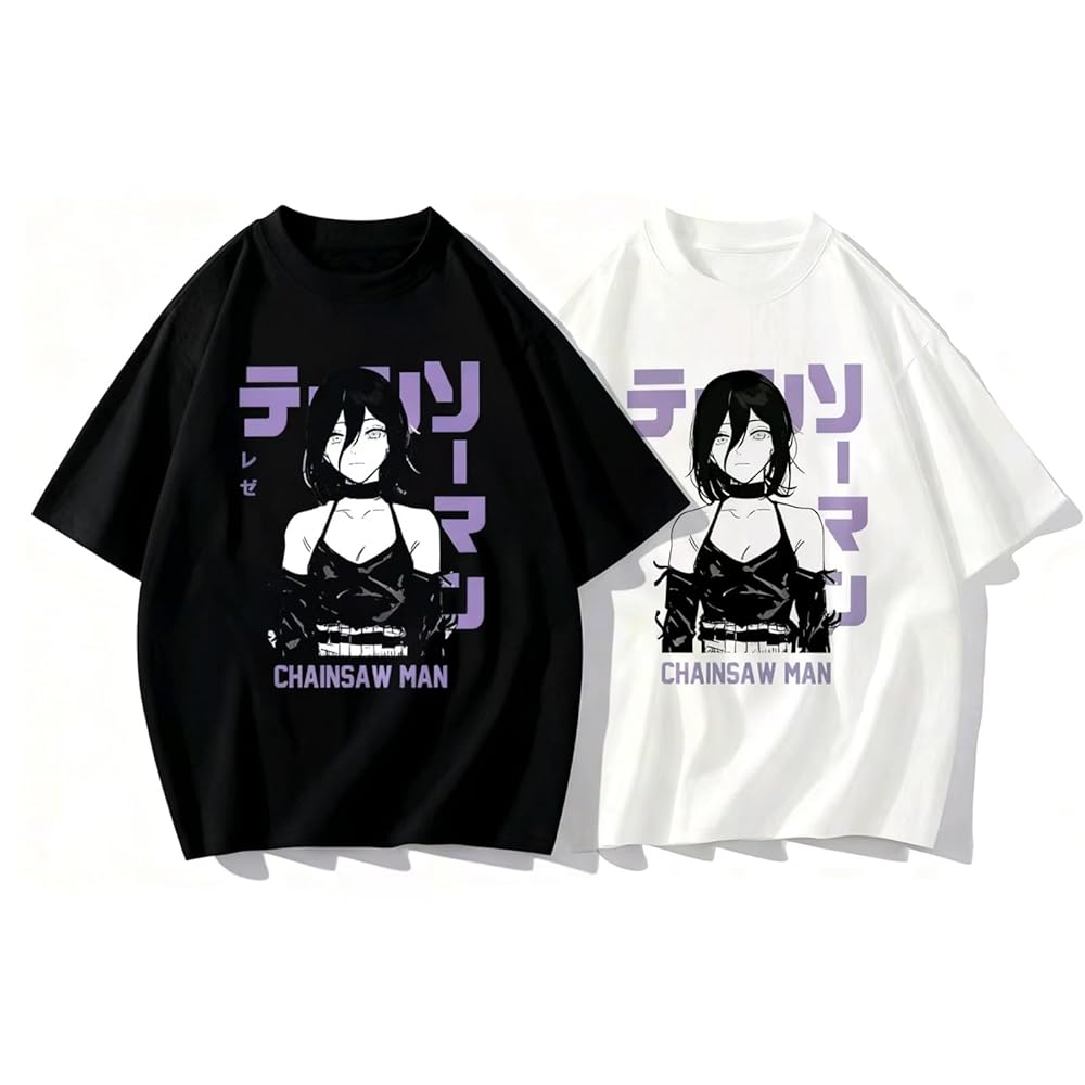 チェンソーマン　レゼ　半袖Tシャツ Amazon.co.jp: [FRADSDBU] チェンソーマン グッズ Tシャツ 夏服